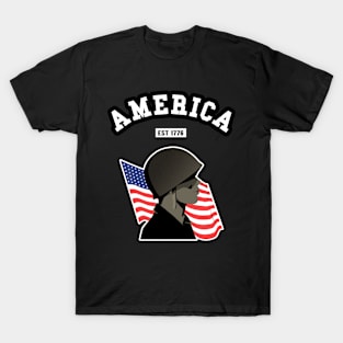 🦅 America Strong, 1776, American Flag, Patriotic T-Shirt